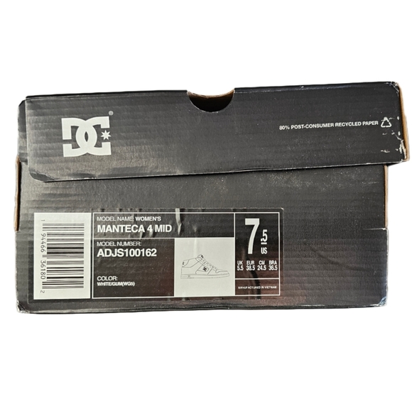 DC Women's Manteca 4 MID Mid-Top Shoes *discontinued* Size 7.5 NIB NWT - Picture 7 of 7